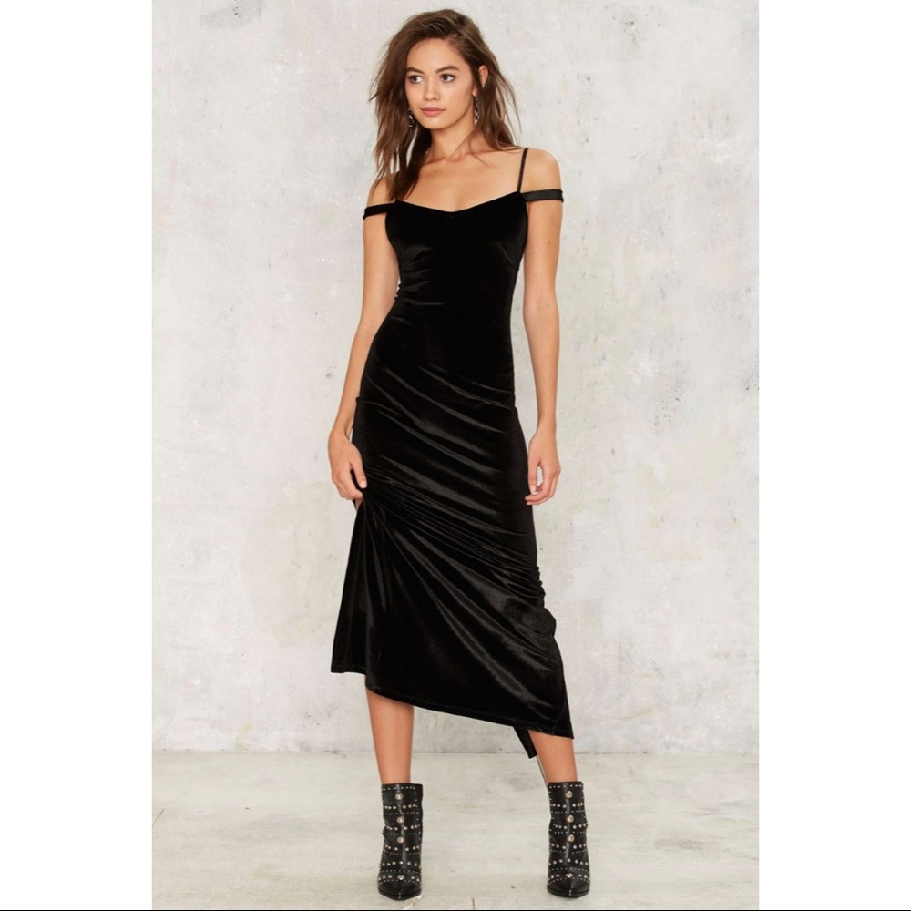 Nasty Gal Maxi Driver Velvet Dress